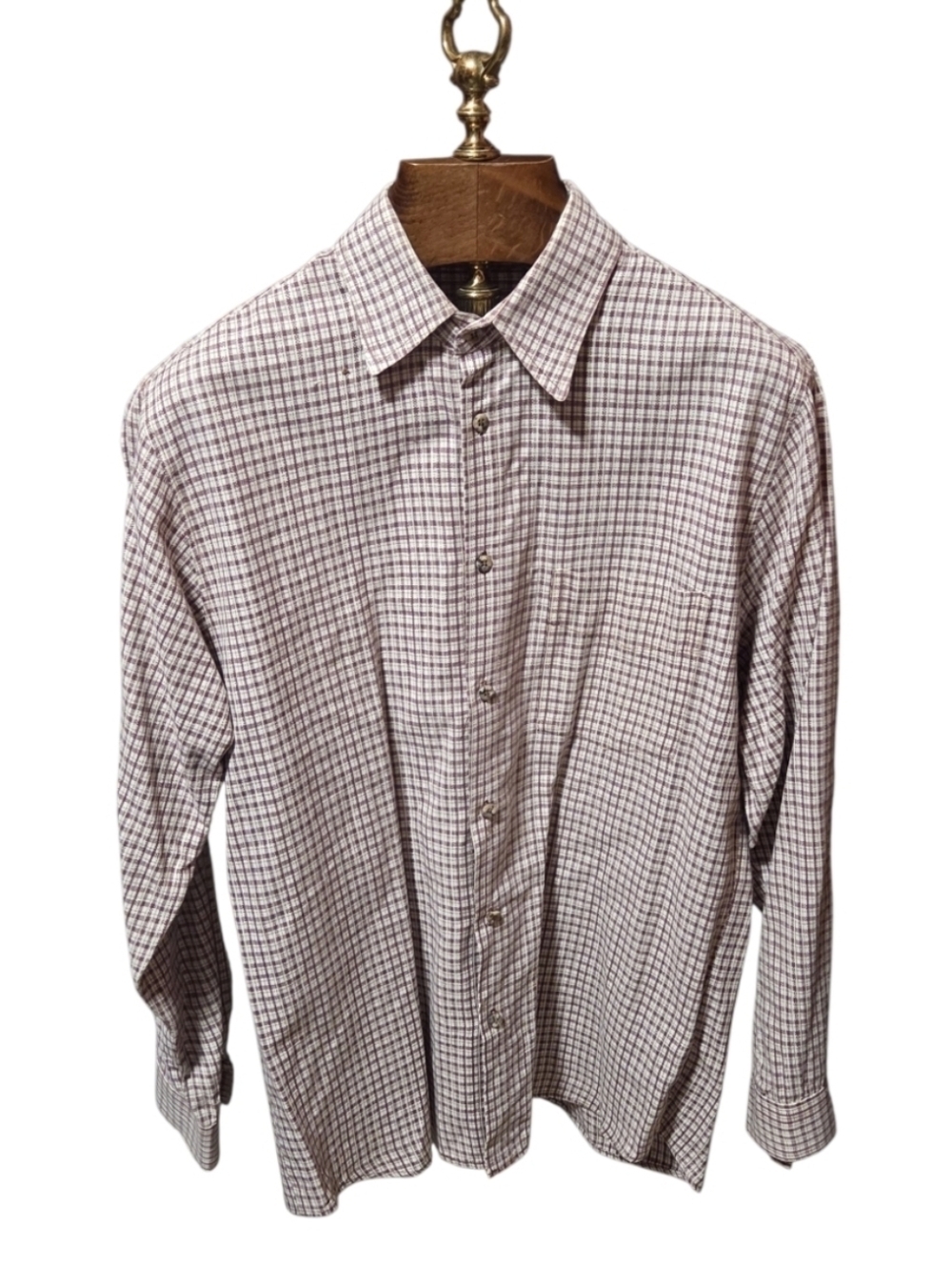 Vintage Wah Maker Country Frontier Plaid Cotton Shirt SASS Reenactment Medium